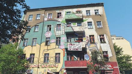 Das Haus in der Liebigstraße 34 ist ein Symbol der linken Szene.