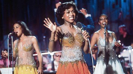 Stars, Stars, Stars. Die Supremes um Diana Ross bei einem Auftritt in Montreux 1976. 