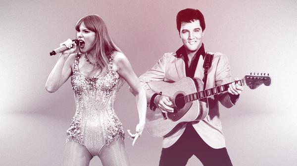 Taylor Swift und Elvis Presley.
