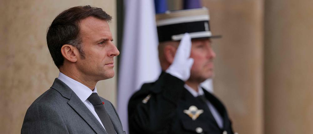 Der französische Präsident: Präsident Emmanuel Macron.