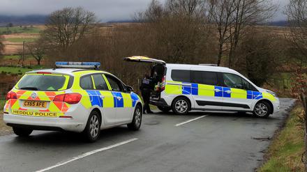 Polizei im Snowdonia-Nationalpark in Caernarfon, Großbritannien am 29.03.2017 (Symbolbild).