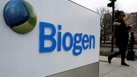 Schriftzug des US-Unternehmens Biogen.