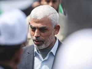 Jihia al-Sinwar, Chef der Hamas im Gazastreifen, bei einer Veranstaltung in Gaza im März 2022. 