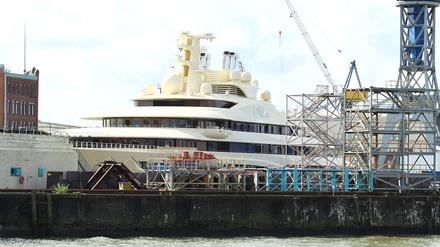 Eine circa 600 Millionen Euro teure Yacht eines russischen Oligarchen (Symbolbild). 