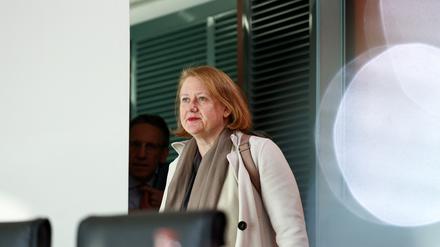 Bundesfamilienministerin Lisa Paus bei einem Kabinettstreffen in Berlin am 10. Januar 2024. 