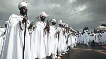 Afrikanische Revanche. Ein Chor äthiopischer Christen bei einem Festival in Äthiopiens Hauptstadt Addis Abeba. 