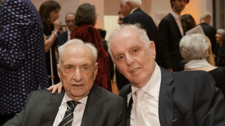 Frank Gehry und Daniel Barenboim beim Konzert im Pierre Boulez Saal.