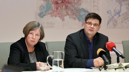 Stadtentwicklungssenatorin Katrin Lompscher und ihr Staatssekretär für Wohnen, Andrej Holm