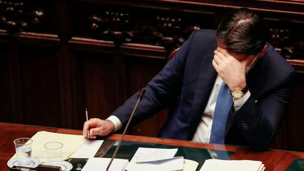 Auf der Suche nach der verlorenenn Mehrheit: Italiens Premier Conte am Montag in der Abgeordnetenkammer.
