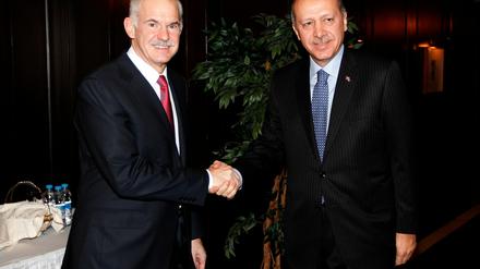 Georgios Papandreou (l.) und Recep Tayyip Erdogan.
