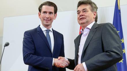 Werner Kogler (Grüne) und Sebastian Kurz (ÖVP).