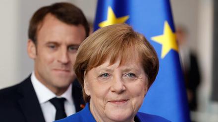 Bundeskanzlerin Angela Merkel und Frankreichs Staatspräsident Emmanuel Macron.