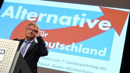 Jörg Meuthen, stellvertretender Bundesvorsitzender der AfD und bisheriger Landesvize von Baden-Württemberg, darf an der Live-Runde der Spitzenpolitiker nicht teilnehmen. 