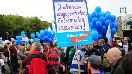 Die AfD sei "die einzige Partei, die sich für die Rechte und Sicherheit von Juden engagiert", sagt Vize-Fraktionschefin Beatrix von Storch. 