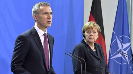 Nato-Generalsekretär Jens Stoltenberg bedankte sich bei Bundeskanzlerin Angela Merkel. 