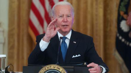 US-Präsident Joe Biden bei einer Pressekonferenz im Weißen Haus.