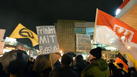 An der BraMM-Kundgebung am 26. Januar nahmen noch 150 Demonstranten teil. Nun waren es deutlich weniger.
