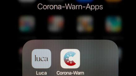 Die Icons der Corona-Warn-Apps Luca und die Corona-Warn-App der Bundesregierung.
